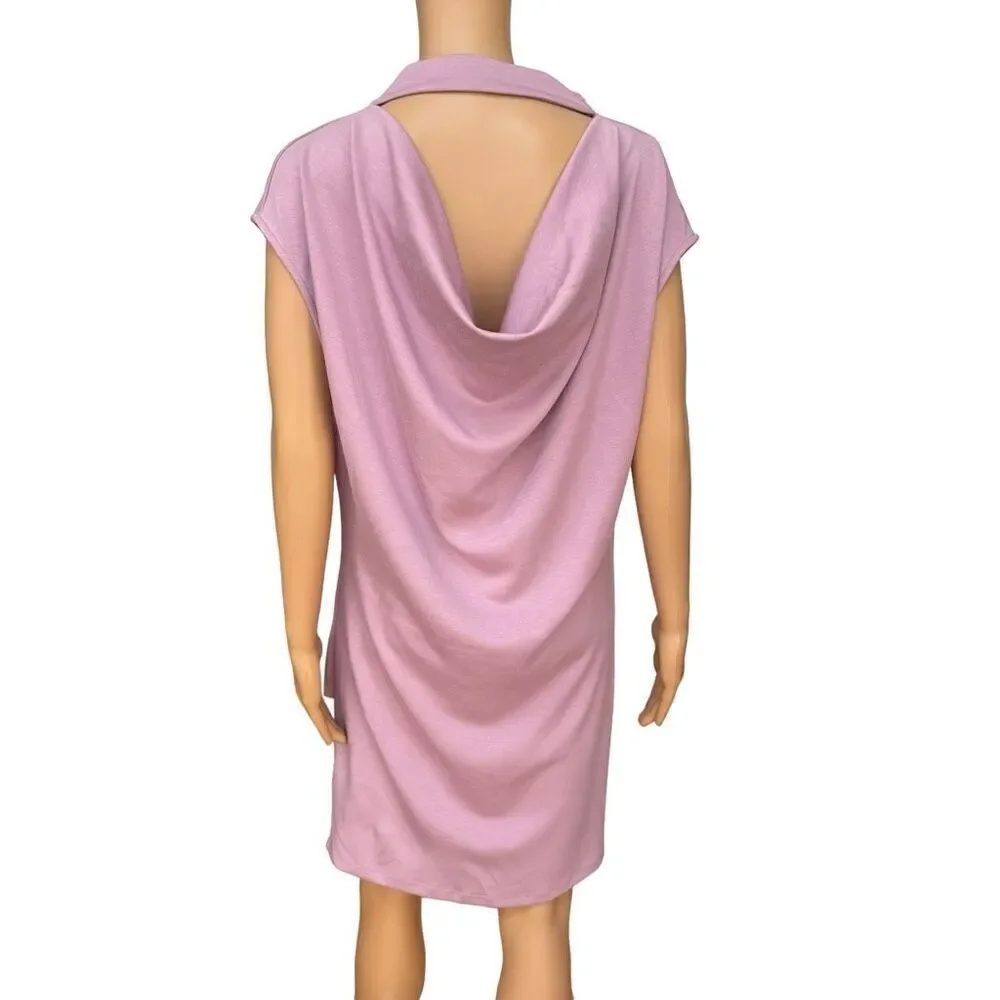 Free People Amelie Lilac Dress mock neck Knit Dress size L